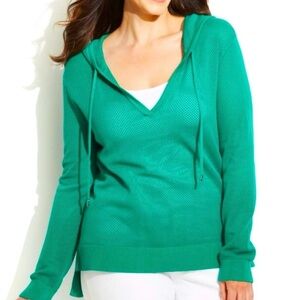 Michael Kors Green Hooded Sweater
